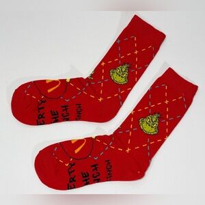 McDonald's Grinch Socks 2025 Christmas Happy Meal RED Property Of The Grinch NEW